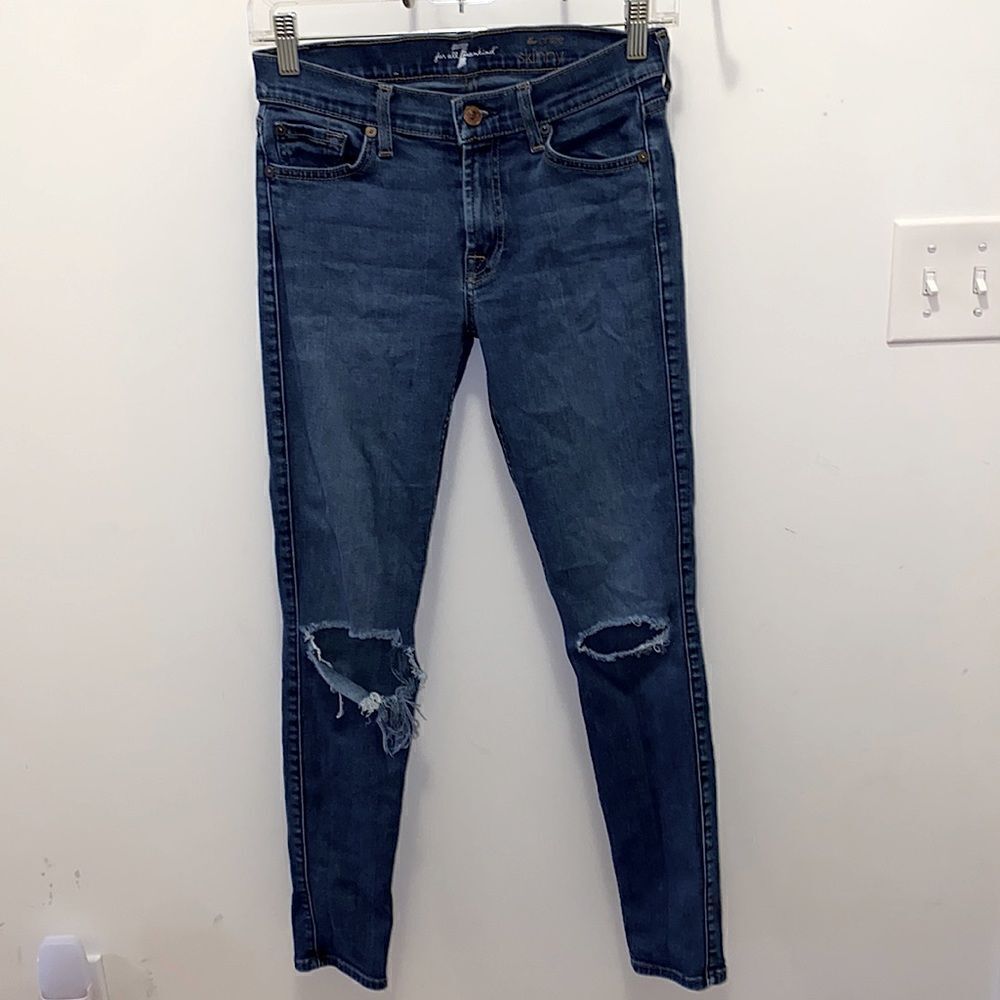 7 for all mankind The Ankle Skinny Jeans Women’s size 27 EUC